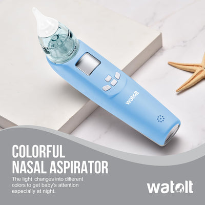 Watolt Baby Nasal Aspirator - Electric Nose Suction for Baby - Automatic Booger Sucker for Infants - Battery Powered Snot Mucus Remover for Kids Toddlers