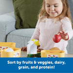Learning Resources New Sprouts Pick ‘n’ Sort Food Groups - Grocery Store Pretend Play Food Kitchen Accessories, Ages 18 Months+, 26 Pieces