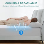Premium 100% Waterproof Mattress Protector,4D Air Cooling 300GSM Queen Size Mattress Pad Cover,Breathable All-Round 360° Bed Mattress Topper Protection Noiseless Vinyl Free (White,Queen)