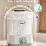 Grownsy Adjustable 4 in 1 Large Bottle Sterilizer and Dryer, 8 Bottles Capacity,Electric Steam Baby Bottle Sterilizer, Sanitizer for Baby Bottles & Pacifiers, Breast Pump Parts Green