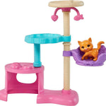 Barbie Kitty Condo Doll & Pets, Cat Tree Toy Playset with 5 Kitten Figures & Accessories