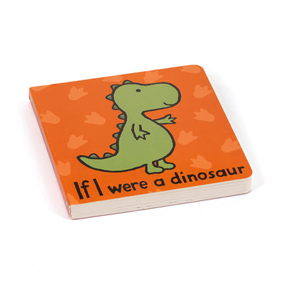 Jellycat If I were a Dinosaur Board Book and Bashful Dinosaur Stuffed Animal