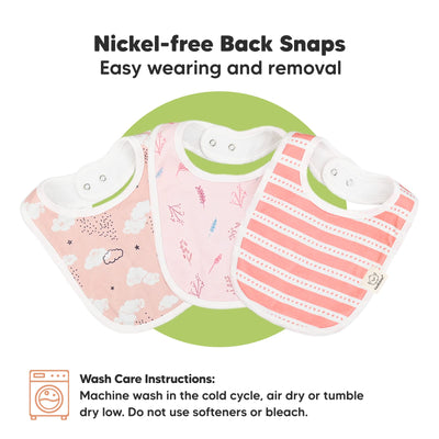 8-Pack Organic Baby Bibs for Boys, Girls - Soft Cotton Drooling and Teething Baby Bibs, Baby Girl Bibs, Baby Boy Bibs, Baby Drool Bibs for Baby Girl, Boy, Newborn Infant Bibs (Sweet Charm)