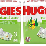 Huggies Natural Care Sensitive Baby Wipes, Unscented, Hypoallergenic, 6 Flip-Top Packs (288 Wipes Total)