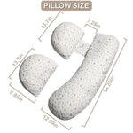 Oskeray Pregnancy Pillow for Sleeping, Maternity Pillow Support for HIPS, Backs, Legs, Maternity Pillow with Detachable and Adjustable Pillow Cover