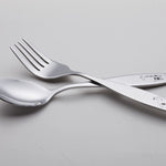 Exzact Kids Flatware 6pcs Toddler Utensils Children Silverware 18/10 Stainless Steel - Dishwasher Safe, 2 Years + (Safari)