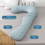 INSEN Pregnancy Pillow for Sleeping,Maternity Body Pillow for Pregnancy Women,Pregnancy Support Pillow for Back, Hip Pain, Green