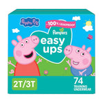 Pampers Training Pants - Easy Ups Girls & Boys - Size 2T-3T, 74 Count, Peppa Pig Potty Underwear (Packaging May Vary)
