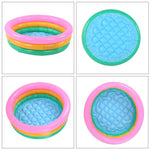 Soft Inflatable Swimming Pool, Kids Paddling Pool 3 Ring with Inflatable Safety Floor for Family Toddlers Children Garden -A (S) Children Swimming