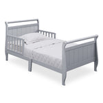 Delta Children Wood Sleigh Toddler Bed, Grey