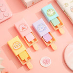 KOOBOOK 4Pcs Kawaii Pencil Eraser Fun Magic Box Eraser for Artists Ice Cream Rubber Erasers Bulk Cute Office Supplies