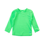RUGGEDBUTTS® Baby/Toddler Boys Long Sleeve Rash Guard Swim Shirt w/UPF 50+ - Neon Lime, 2T