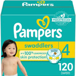 Pampers Baby Diapers - Swaddlers - Size 0, 84 Count, Ultra Absorbent Disposable Newborn Diaper