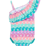 RuffleButts Mermaid One Shoulder Ruffle One Piece - 6