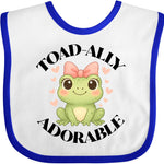 inktastic Girls Cute Toadally Adorable Frog Baby Bib