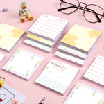 RAINBAM Cute 4 Pack/200 Sheets 3x3 inch Sticky Notes Set, Adorable Cartoon Memo Pads with High-Adhesive, Reusable Tearable Post it Notes for Journal Planners Office School Home, Bulk Stationery Gift