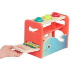 B. toys- Xylo-Pound Whale- Musical Instrument – Wooden Hammer & Balls – Developmental Toy for Toddlers – 1 Year +