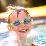 ZABERT K20 Swimming Goggles for Kids Toddler Youth Girls Boys Junior Jr Childrens Child Little Age 3 4 5 6 7 8 9 10 Years Anti Fog Blue Yellow Green Pink Clear, 3 Pack