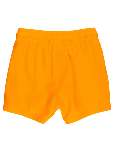 RUGGEDBUTTS Boys UPF50+ Stretch Swim Trunks - Neon Orange, 3-6m
