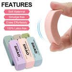 SIKAO Morandi Erasers, 12 Pack Pencil Erasers for Kids – Aesthetic Pastel Beveled Rubber Erasers, Latex-Free & Smudge-Free for School Supplies, Classroom & Daily Writing