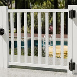 HILLMASTER Key Lockable 2 Sided Gate Latch Key,Self Locking Gate Latch Gate Fence Lock for Outdoor Gates,Locking Gate Door Lock Fence Latch Gate Hardware for Metal,Wood,Vinyl Fence,Black Finish