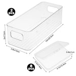Breastmilk Storage Container, Freezer Flattener Kit, Breastmilk Storage Container, Plastic Storage Bins, Bottles and Breast Milk, Clear Freezer and Fridge Organizer Bins
