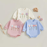 YINGISFITM Newborn Baby Girl Clothes Love Heart Long Sleeve Bubble Romper Sweatshirt Onesie Infant Valentines Spring Outfits
