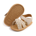 LAFEGEN Infant Baby Girls Summer Sandals Newborn Toddler First Walker Crib Dress Shoes, 12-18 Months Toddler, 21 Khaki