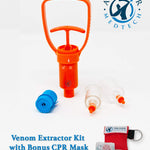 Archer MedTech - Ven-Ex Snake Bite Kit, Bee Sting Kit, Venom Extractor Suction Pump, Bite and Sting First Aid for Hiking, Backpacking and Camping, Includes Bonus CPR face Shield