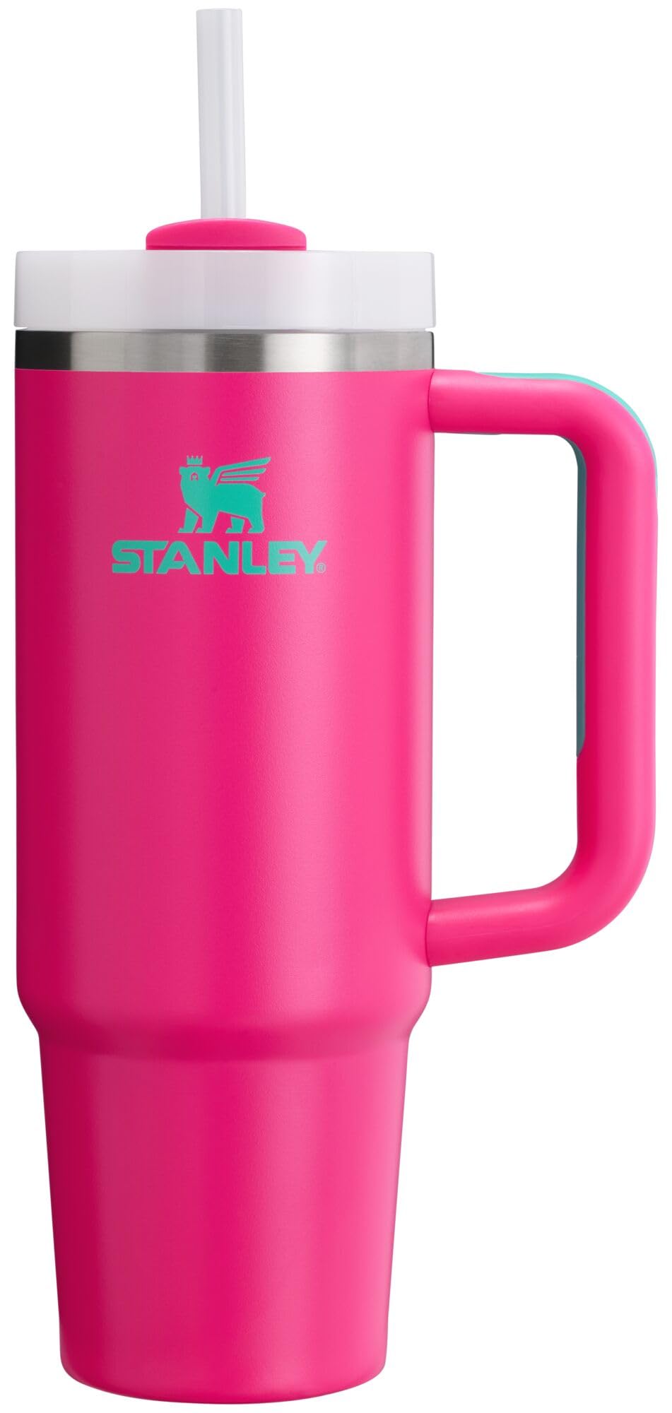 Stanley Quencher H2.0 FlowState Stainless Steel Vacuum Insulated Tumbler with Lid and Straw for Water, Iced Tea or Coffee, Smoothie and More, Rose Quartz 2.0, 30 OZ / 0.89 L