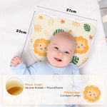 Eureka Baby Memory Foam Pillow, Skin-Friendly & Breathable, Soft & Cosy, Easy Clean & Machine Washerable, Ideal for Perfect Head Shape, Infants Nursing Pillow for Boys & Girls (Pink)