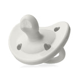 Chicco PhysioForma Luxe Orthodontic Pacifier for Babies 0-6 Months, One-Piece 100% Soft Silicone, Supports Breathing, Textured Shield & Handle, Included Sterilizing Case, BPA Free, 2-Pack, Pearl Grey