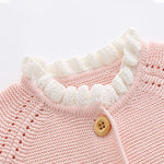 Baby Girls Fall Winter Cardigan Sweater Long Sleeve Button Knitted Outwear Tops Toddler Girl Clothes Princess Pink