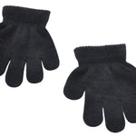 BaiX Toddler Boys and Girls Winter Knitted Writing Gloves, 1-3 Years Old, Black