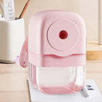 Pencil Sharpener Manual Sharpener with Handle Stationery Supplies Portable Suitable for Office Home,Pink