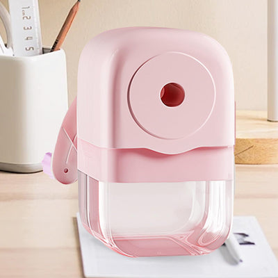 Pencil Sharpener Manual Sharpener with Handle Stationery Supplies Portable Suitable for Office Home,Pink