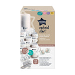 Tommee Tippee Natural Start 14 Piece Baby Bottle, Travel Bottle Warmer & Pacifier Set, 5 BPA Free Bottles, 0+ months, 2 Newborn Pacifiers, 2 Extra Nipples, Removable Bottle Handles, Brush, Clear