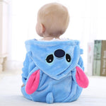 Unisex Baby Flannel Romper Animal Onesie Costume Hooded Cartoon Outfit