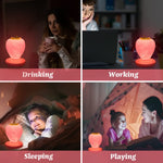 LVOERTUIG Strawberry Night Light, Cute Silicone Strawberry Lamp, LED Cute Night Light, Bedside Color Changing Lamp, 3 Modes Touch for Birthday, Christmas