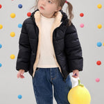 Yimoon Toddler Boys Girls Winter Coat Fleece Thicken Hooded Warm Puffer Jacket Outwear
