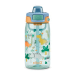 Ello Kids Pop & Fill 16oz Tritan Plastic Water Bottle with Quick Fill Technology, Leak Proof Locking Lid, Sip & Chug, BPA Free, Dishwasher Safe, For School, Lunchboxes, Dino