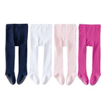 EPEIUS Baby Tights Seamless Non Slip/Skid Leggings Newborn Girl Cotton Stockings Baby Boy Footed Pants Solid Plain Tights Pantyhose for 0-3 Months,4 Pack,Navy/White/Pink/Magenta XXS