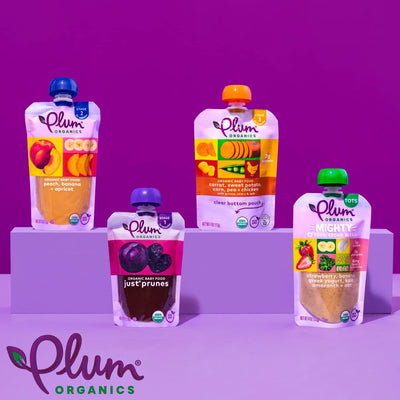 Plum Organics Mighty 4 Organic Toddler Food - Variety Pack - 4 oz Pouch (Pack of 8) - Organic Fruit and Vegetable Toddler Food Pouch