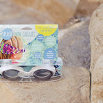 Splash Place SWIM GOGGLES with Fabric Strap - SHARK ATTACK | Fun, Fashionable, Comfortable - Adult & Kids Swim Goggles