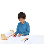 Melissa & Doug Wooden Tabletop Paper Roll Dispenser with 12” x 75-Foot White Bond Paper & Roller, Art Supplies for Drawing, Painting, Crafting & Origami, Arts & Crafts Supplies for Kids Ages 3+