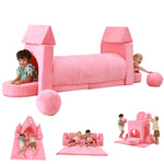 AIKSIWAI Couch Kids with Large Crawling Mat, Modular Play Couch Convertible Tunnel for Boys and Girls or Pet , Kid Sofa for Inspiring Child Versatile and Imaginative,Gift for Kids