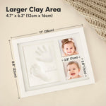 Baby Hand and Footprint Kit - Quick Dry Clay Baby Footprint Kit, Pets Paw, Newborn Keepsake Picture Frame for Boys, Girls, Personalized New Mom Gifts for Shower & Registry, Grandparents(Hunter Green)