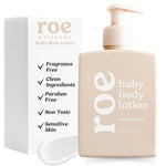 Roe Wellness- Baby Lotion Moisturizer Fragrance-Free | Great For Sensitive Skin Lightweight Moisturizing Lotion | For Babies, Infants, Kids and More