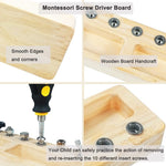 14 Pcs Kids Montessori Screwdriver Board Set, Wooden Screw Driver Activities Tools Montessori Toys for 3 4 5 Year Old, Basic Skills Educational Sensory Learning Toy for Kids Toddlers Preschool