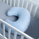 Baby Nursing Pillow Cover, Nursing Pillow Slipcovers for Breastfeeding Moms, Ultra-Soft Fit Standard Infant Nursing Pillows for Infant Newborn Baby Boy Girl (Blue)